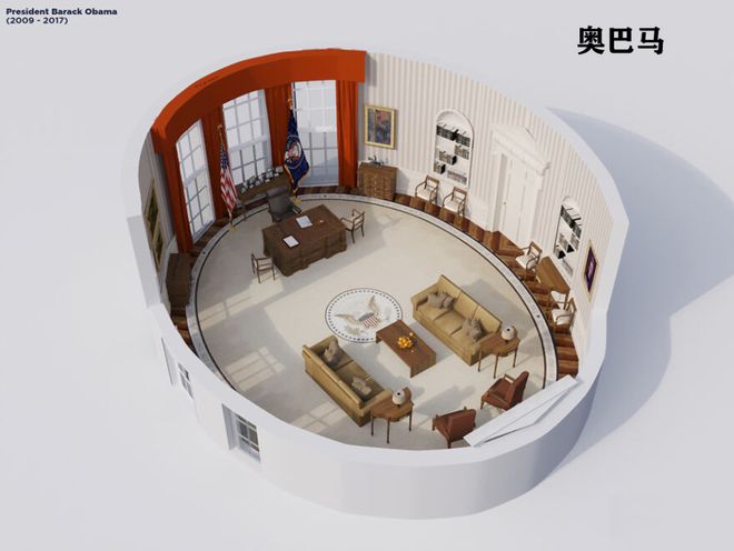 圆形办公室”演变史！K8凯发美国白宫“椭(图19)