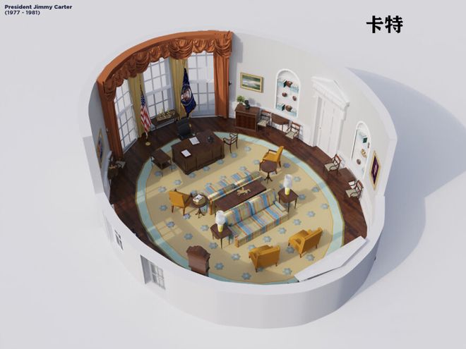 圆形办公室”演变史！K8凯发美国白宫“椭(图15)