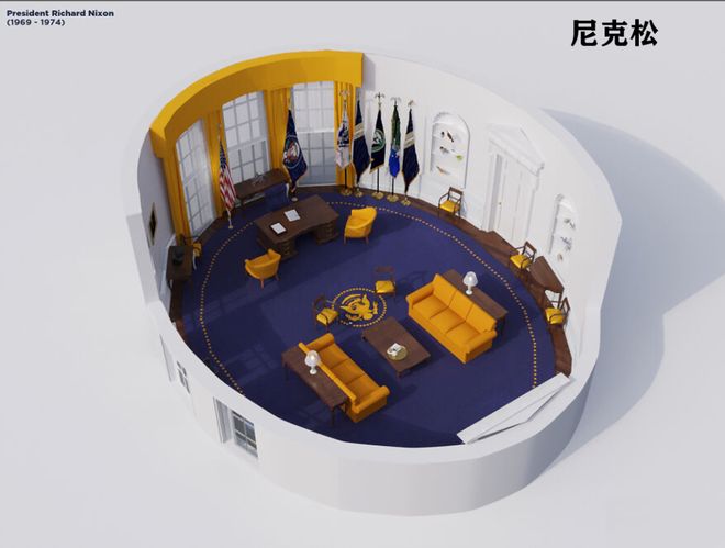圆形办公室”演变史！K8凯发美国白宫“椭(图13)